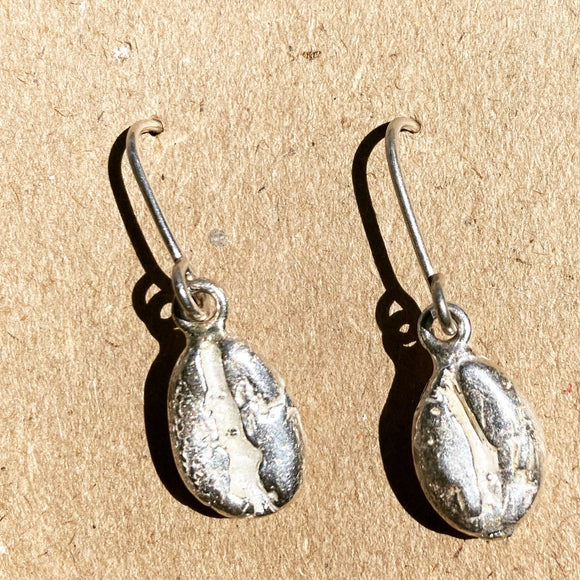 Coffee bean earrings with shepherd hooks