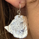 silver earrings map of zimbabwe